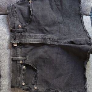 MADEWELL High Rise Denim Shorts Size 28 washed black